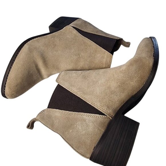 White Mountain Leather Hammond Chelsea Boot Tan Suede Size 9.5 - Picture 9 of 14